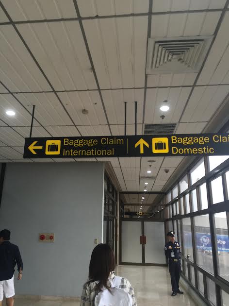 Baggage Claim Internationalの方に進みます。