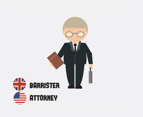 イギリス英語とアメリカ英語の違い、弁護士