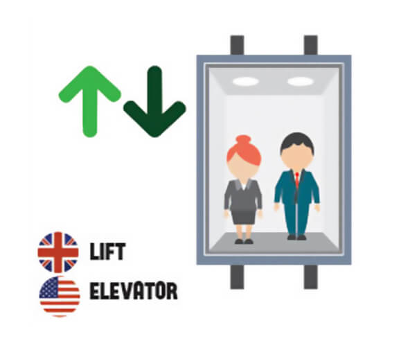 イギリス英語とアメリカ英語の違い　エレベーター
