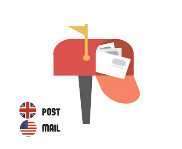イギリス英語とアメリカ英語の違い、メールボックス