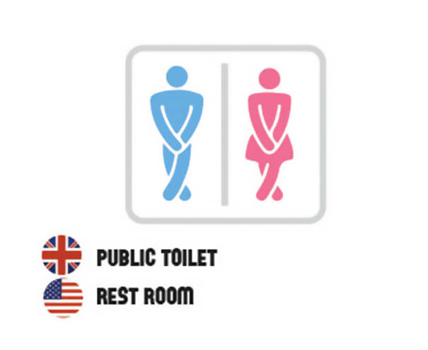 イギリス英語とアメリカ英語の違いトイレ