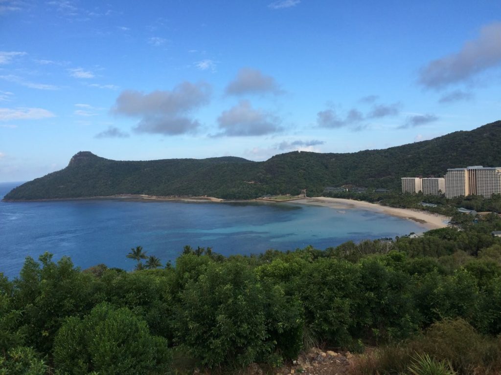 丘の上から見下ろすハミルトン島